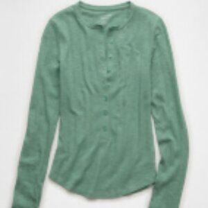 AE Long Sleeve Henley T-Shirt